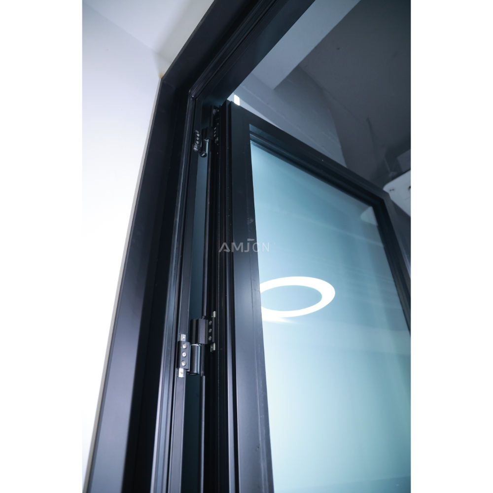 AMJ Exterior Entry Crittal Doors USA Design Tempered Glass Aluminum French Double Glass Doors Patio NFRC Swing Casement Door