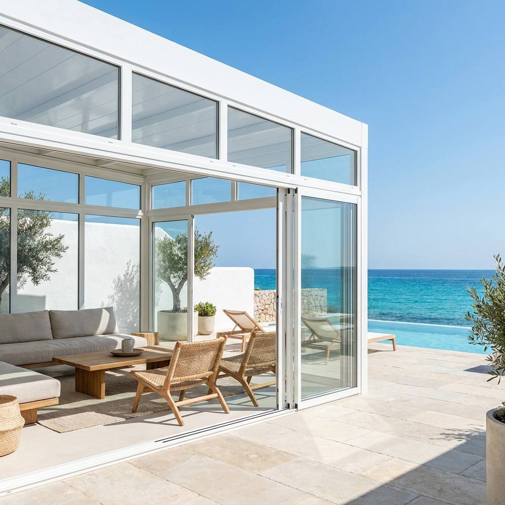 Heavy Duty Laminated Glass Sunroom with 6063-T5 Aluminum Frame Y-51D Series High Impact Resistance for Coastal Areas