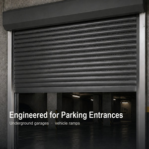 Outdoor Aluminum Alloy Roller Shutter Door Waterproof Windproof