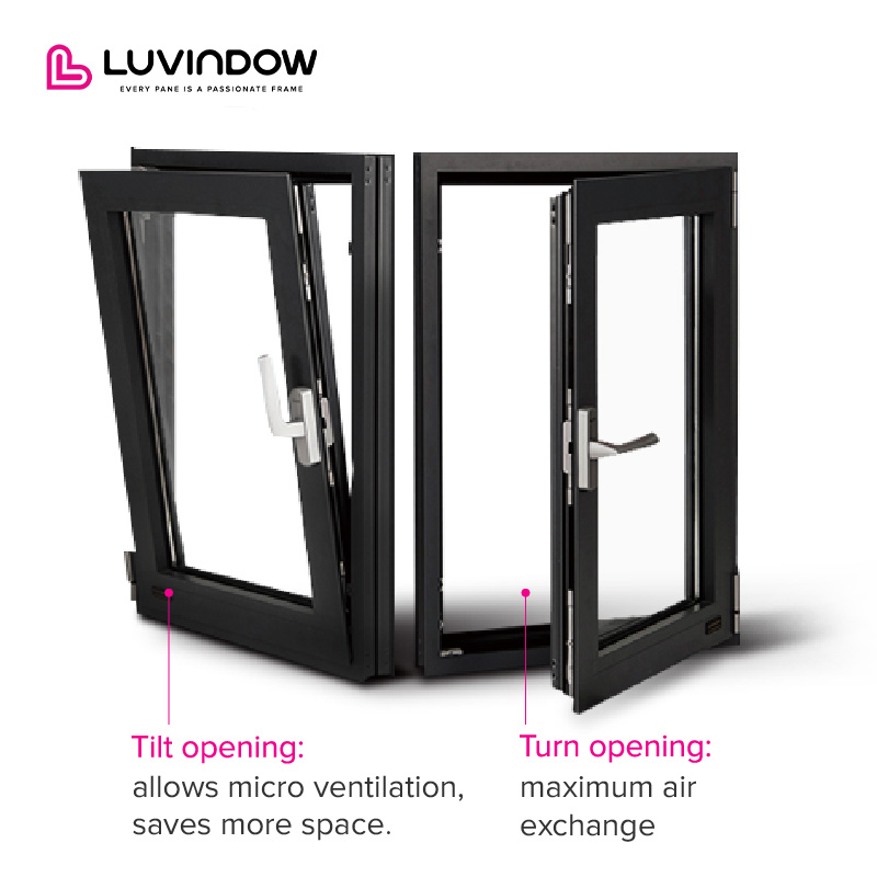 NFRC Certification Thermal Break Aluminum Windows Sound Insulation Double Glazed French Casement Windows