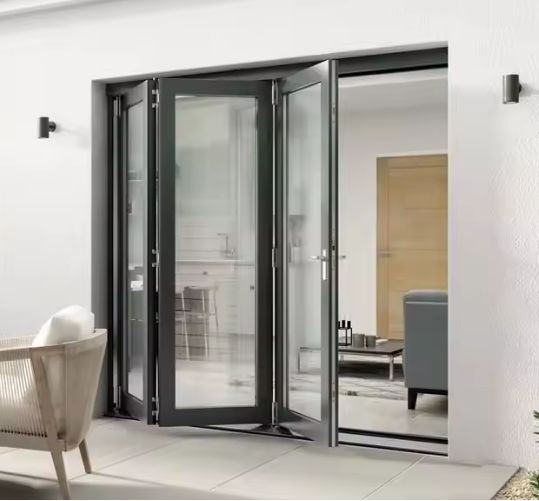 Modern Fiberglass Bi-Fold Patio Doors External Aluminum Glass Bulk Order Price For Home Office CN;SHN