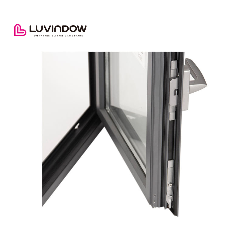 Aluminum Window Manufacture Simple Design With Micro Ventilation Tilt And Turn Hinged Triple Glazed windows