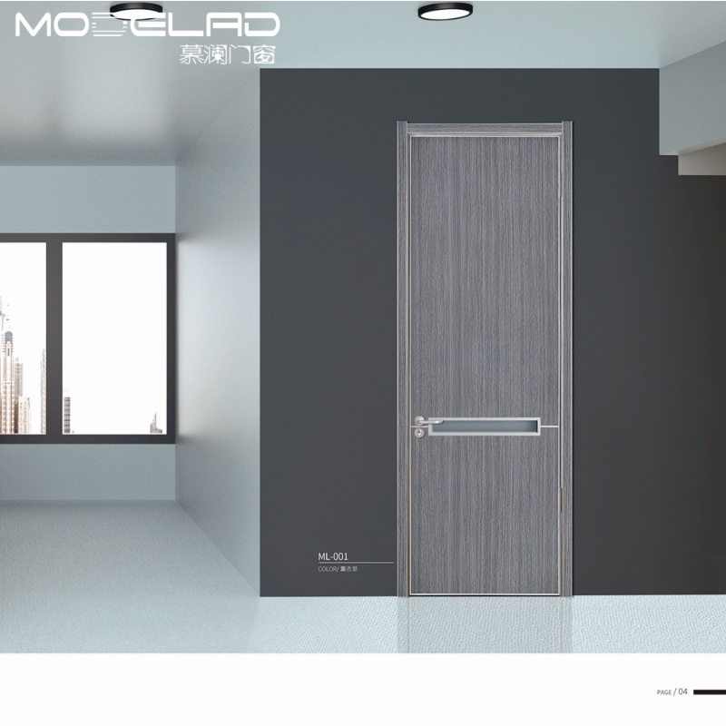 Modern Style Aluminum Wooden Door French Interior Door for Apartment Buildings Ecological Residence Door Factory Direct