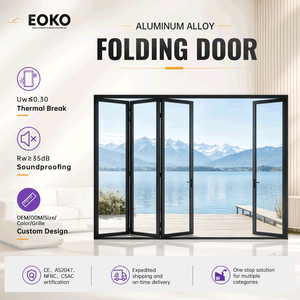 EOKO Modern Aluminum Bi-fold Glass Doors for Kitchen