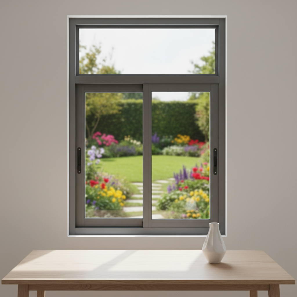 Factory Mobile Home Simple Aluminum Double Glazed Fix Windows Hot Sale Sliding Glass Window for House