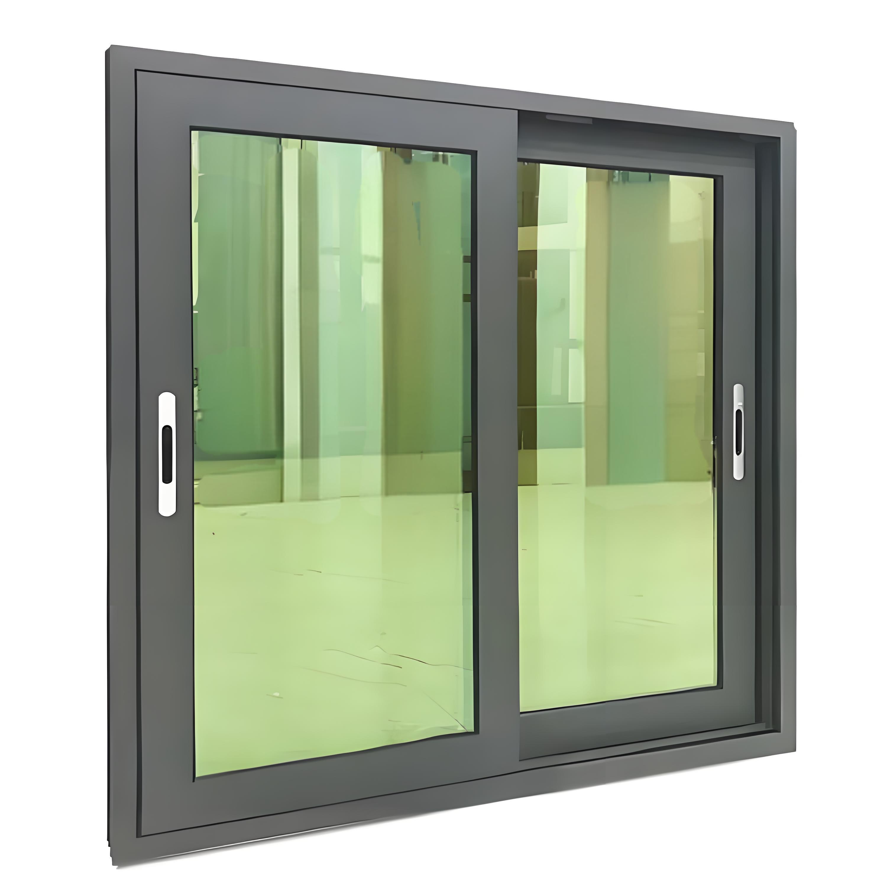 Modern Custom Manufacturer Double Glazed Tempered Glass Black Windows Hurricane Impact Aluminum Sliding Window Windows Houses