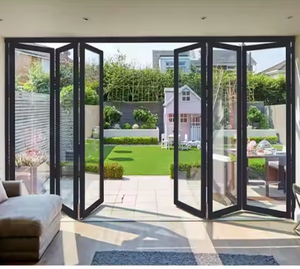 Modern Fiberglass Bi-Fold Patio Doors External Aluminum Glass Bulk Order Price For Home Office CN;SHN