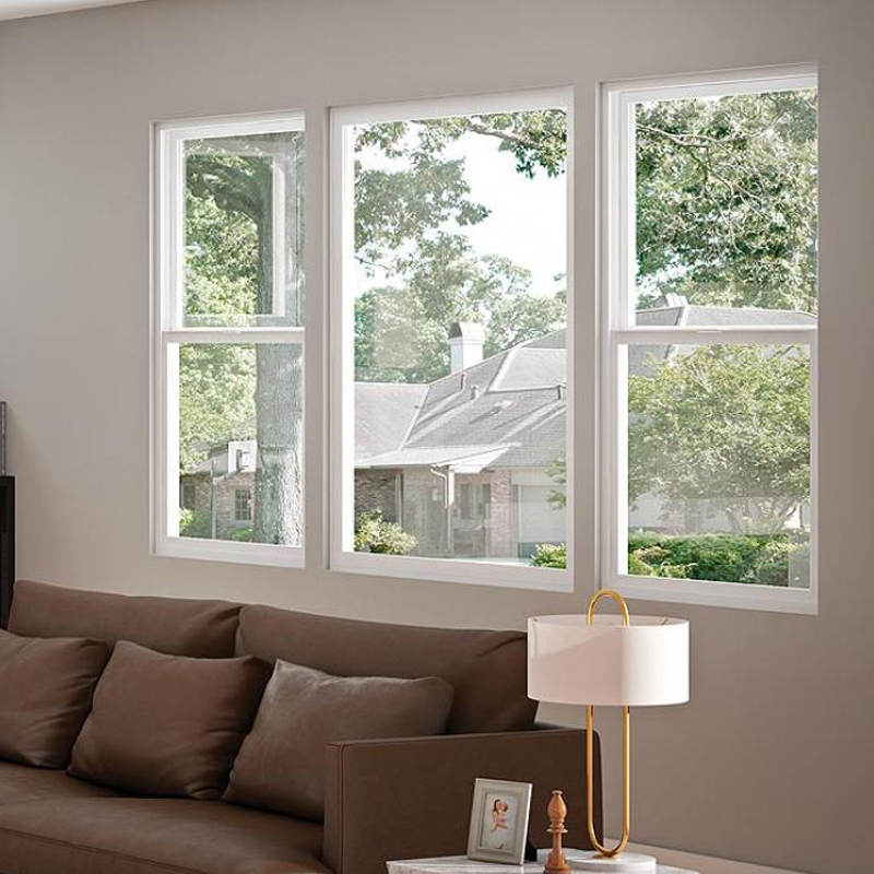 Aluminum American Style Top Hung Sash Window Vertical Sliding Double Single Hung Windows