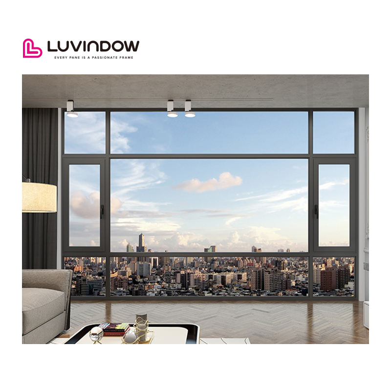 Aluminum Window Manufacture Simple Design With Micro Ventilation Tilt And Turn Hinged Triple Glazed windows