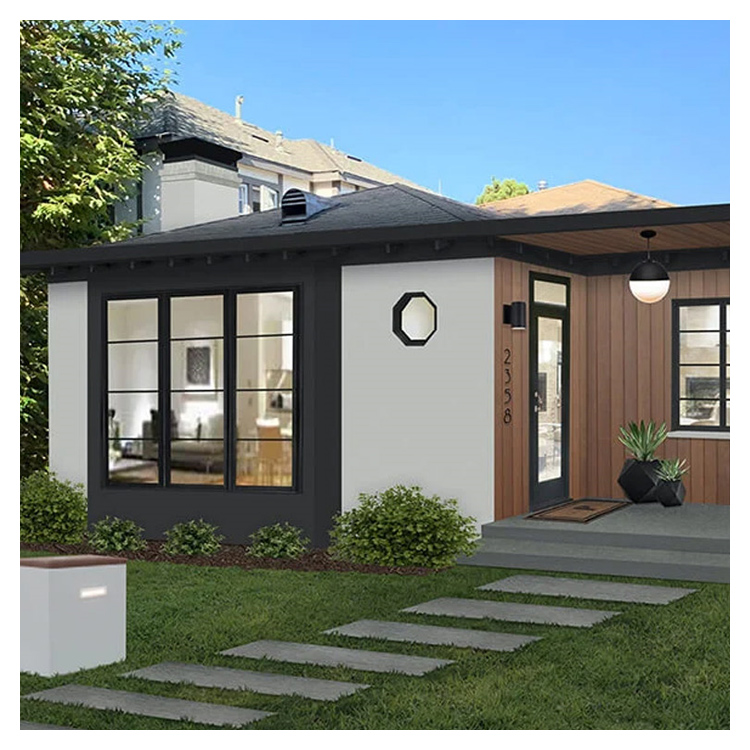 Hihaus New Custom Luxury Villas Black Crittall Aluminum Steel windows Fixed