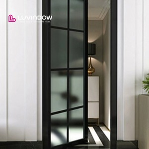 Interior Narrow Frame Aluminum Tempered Glass French Doors (48 Inches)