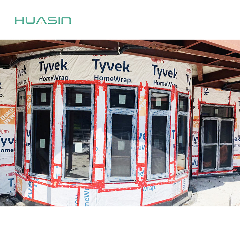 Huasin Customized Fixed Inward Aluminum Clad Wood Windows Doors Hidden Drainage Multi-Layer Protection Energy Star Qualified