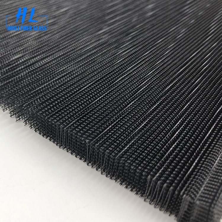 Grey Polyester Pleated Mesh Folding Screen Door With 2.6m*30m