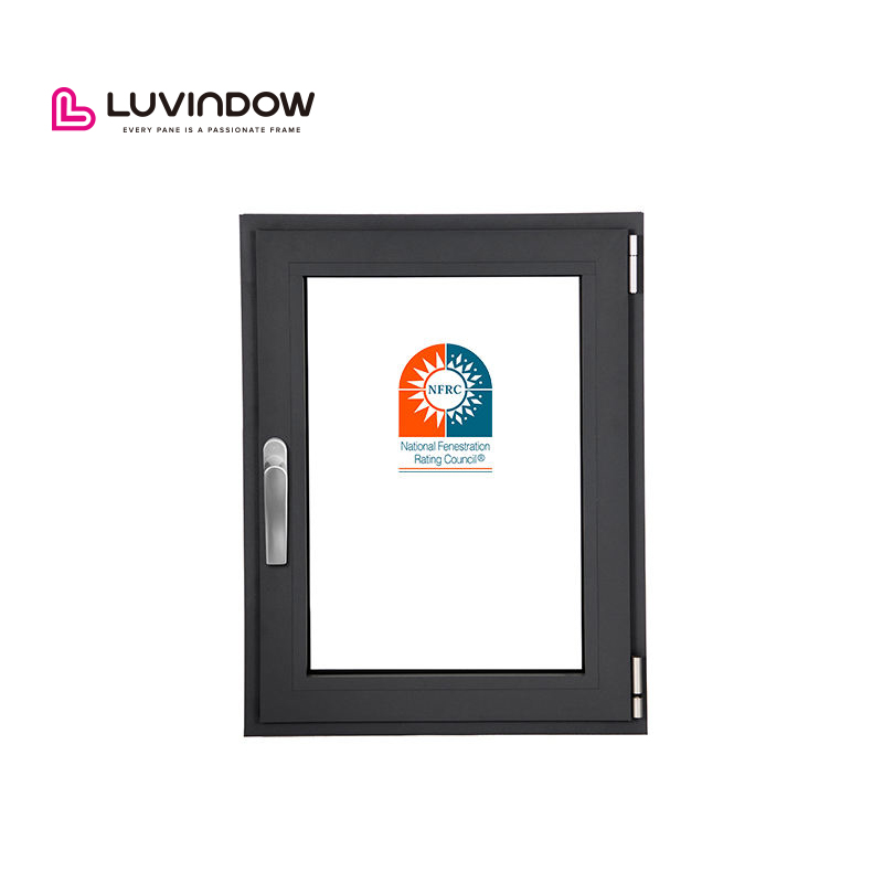Aluminum Window Manufacture Simple Design With Micro Ventilation Tilt And Turn Hinged Triple Glazed windows