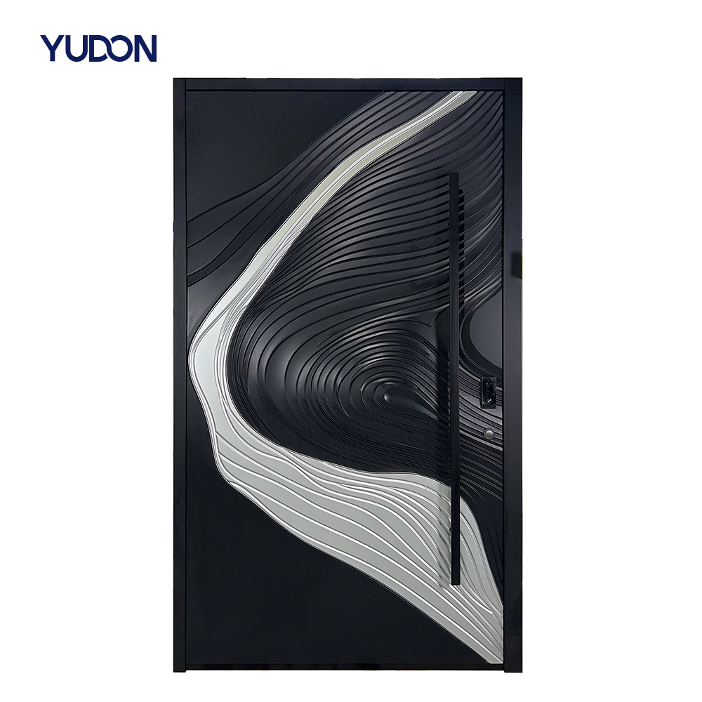 YUDON DOOR Bullet Proof Pivot Door with Frame Cast Aluminum Scratch Resistant Heavy Duty Front Doors for Houses Villas Building