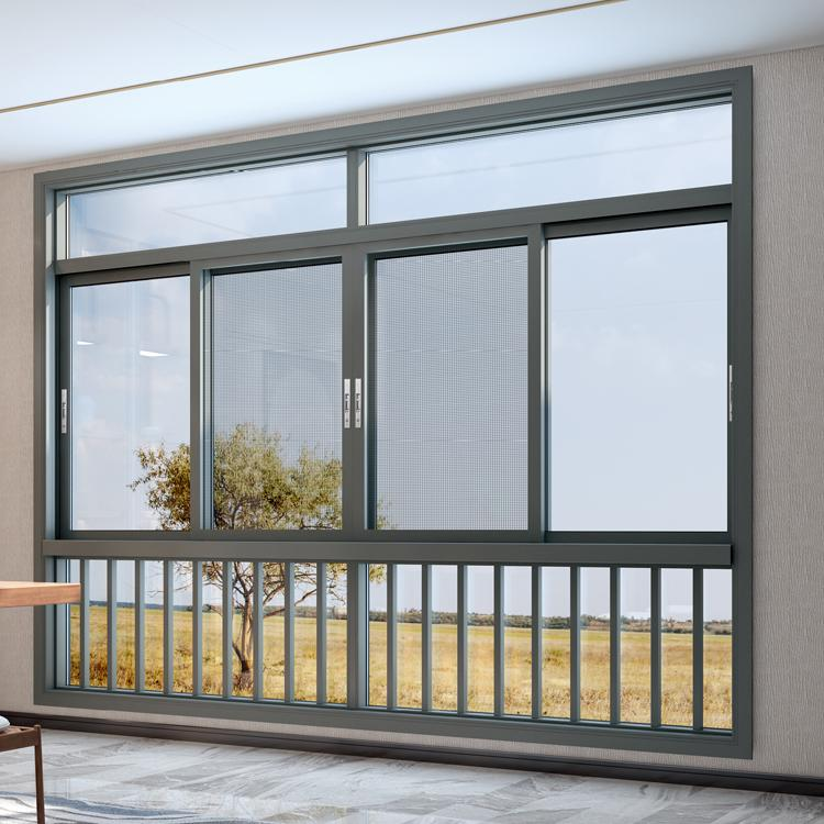 Aluminum Alloy Swing Out Hinges Horizontal Opening Slide Swing Balcony Sliding Windows for Hotels Living Rooms Apartments Villas