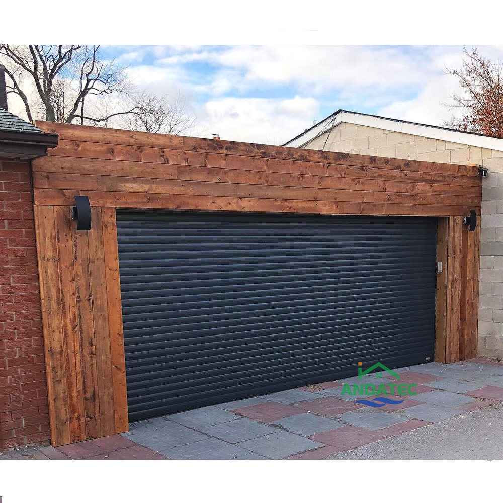 Aluminum Automatic 10x7 Roll up Insulated Garage Tambour Door Kit Roller Shutter
