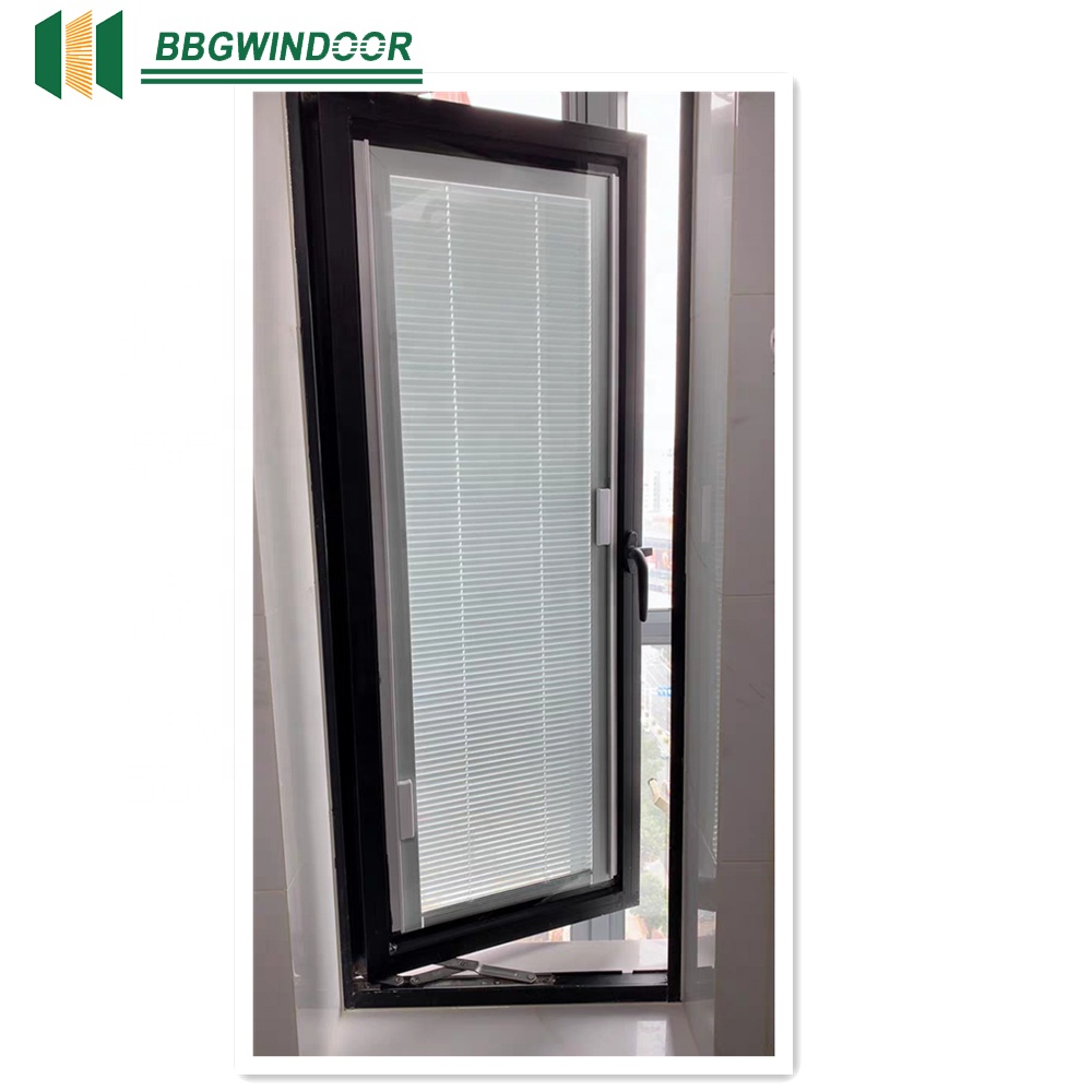 Lukliving Aluminium Glass Casement Windows With Inserted Blinds Built-in Blinds Privacy Design
