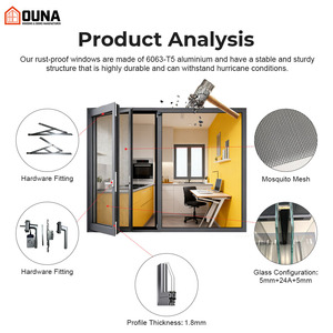 Hurricane Proof High Impact Aluminum Casement Windows