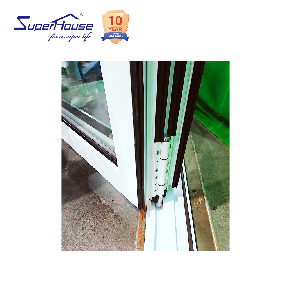 Florida Miami-Dade Hurricane Approved NOA Aluminum Frame Smart Automatic Folding up Window Glass Bi-fold Windows Doors