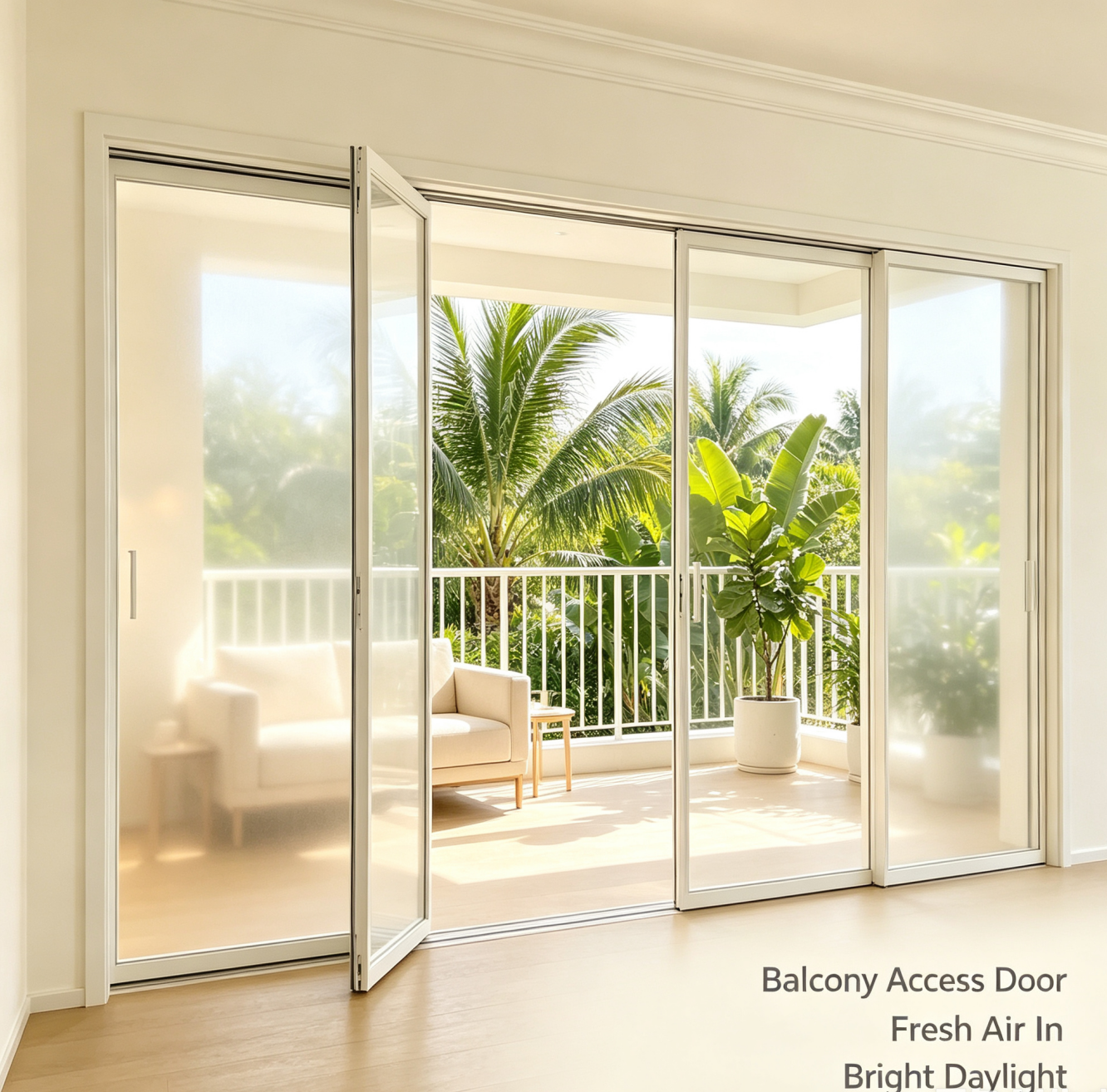Fiber frame triple sliding glass door aluminum alloy suitable for apartment wardrobe and balcony and indoor space partition