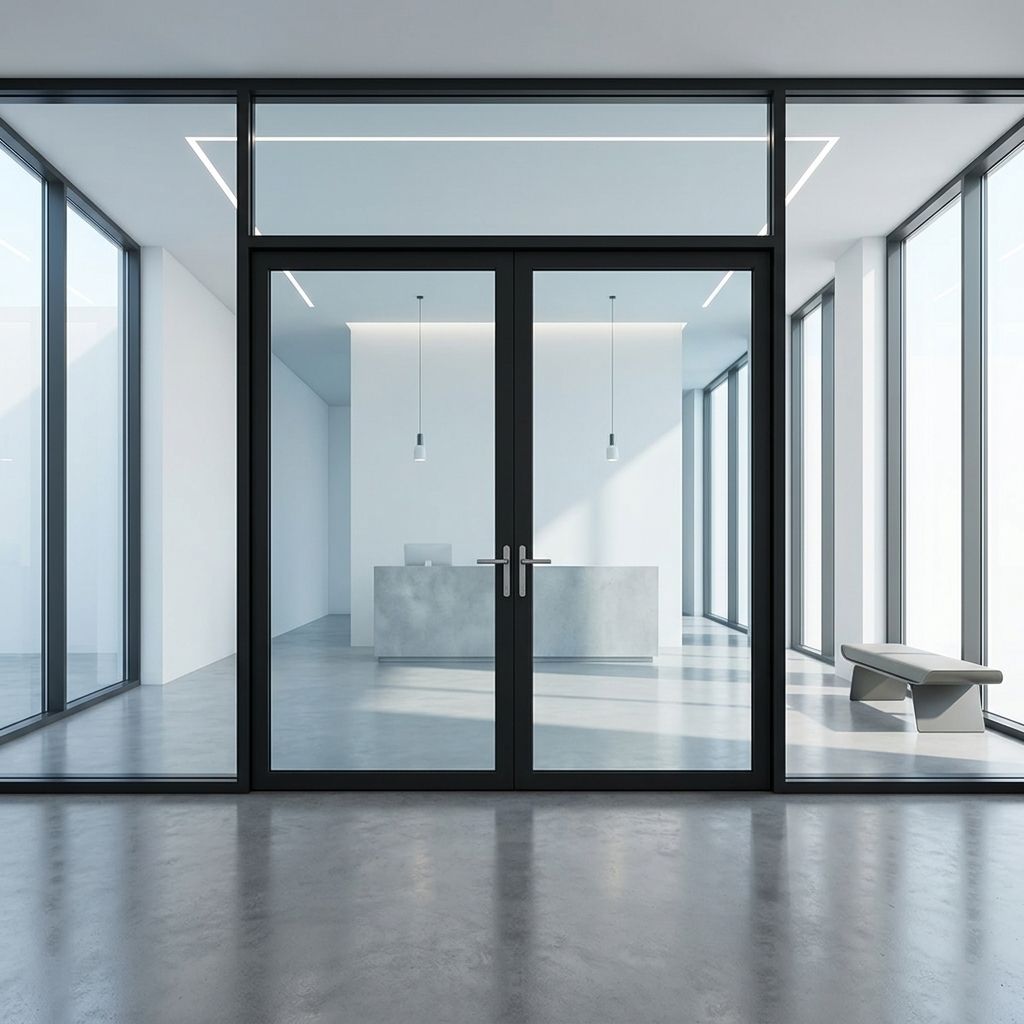 Customized Bulk Insulated Front Entry Doors French Doors Factory Direct Entry Aluminum Casement Doors