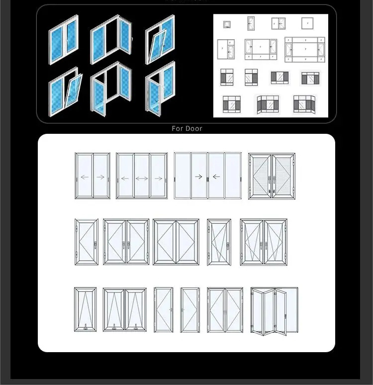 High Quality Aluminum Casement Door Exterior French Doors Laundry Swing Doors Support Customization