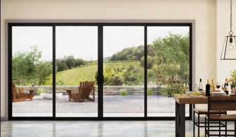 Modern Design Aluminum Sliding Door Double Tempered Glass Soundproof Waterproof Thermal Insulation for Apartment Mall Use