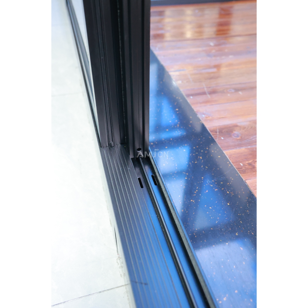 AMJ As2047 Australian Windows and Doors Panoramic Double Glazed Stacker Doors Commercial Exterior Patio Aluminum Sliding Doors