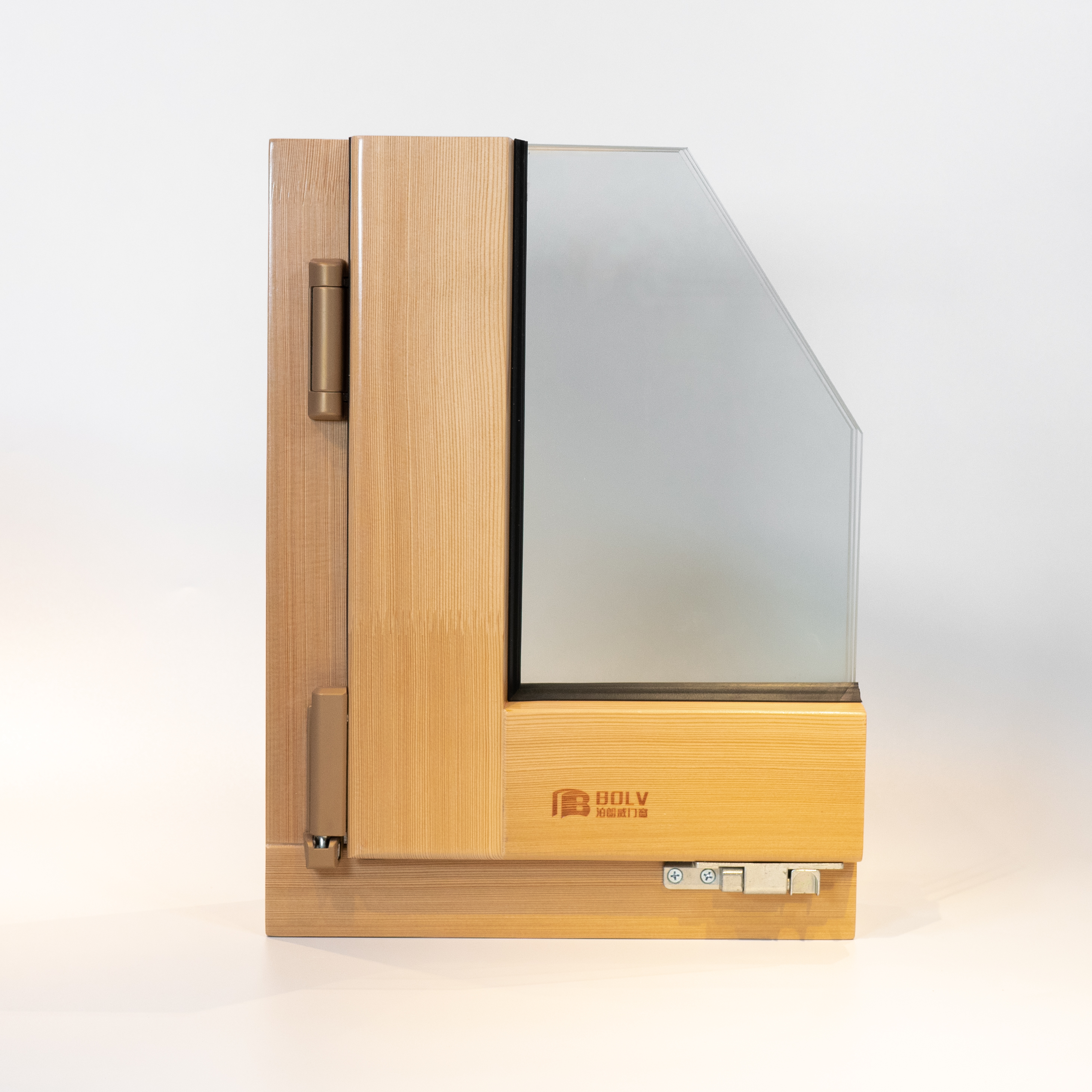 Wholesale Thermal Insulated Aluminum Clad Wood Door Double Glazed Exterior Door for Home