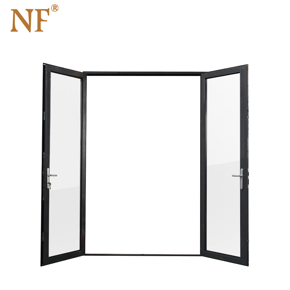 Foshan Aluminum Alloy Entry Doors Factory High Quality Modern Finished Swing Glass Door for Villa CE Certified