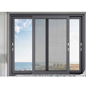 JBD Custom-made Modern Horizontal Sliding Folding Screen Double Tempered Glass Foshan Aluminum Alloy House Building Windows