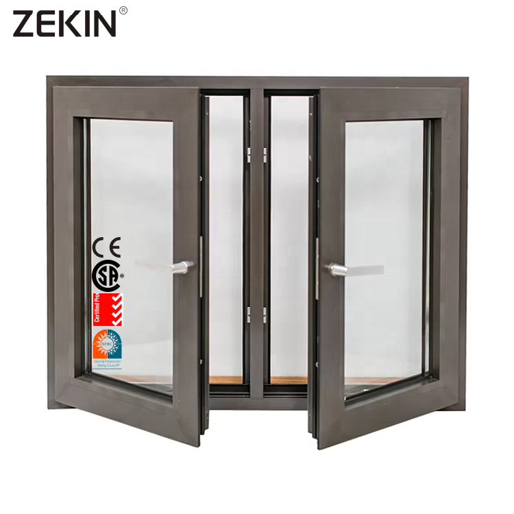 Customized For Engineering Projects Aluminum Window Double Tempered Glass NFRC AS2047 Hurricane Certification Casement Window