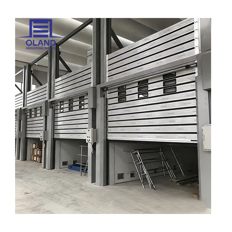 Wind Resistant Industrial Roll Rigid Spiral Fast Door Insulated Hurricane Aluminum Roller Doors High Speed Door
