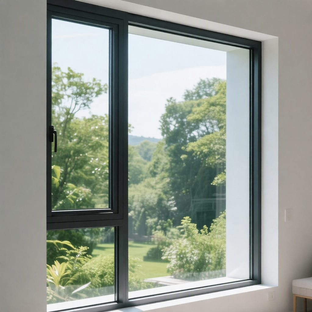 Manufacturer Aluminum Casement Windows With Triple Pane Energy Saving Glass in Aluminum Frame, Glass Windows for Patio and Porch