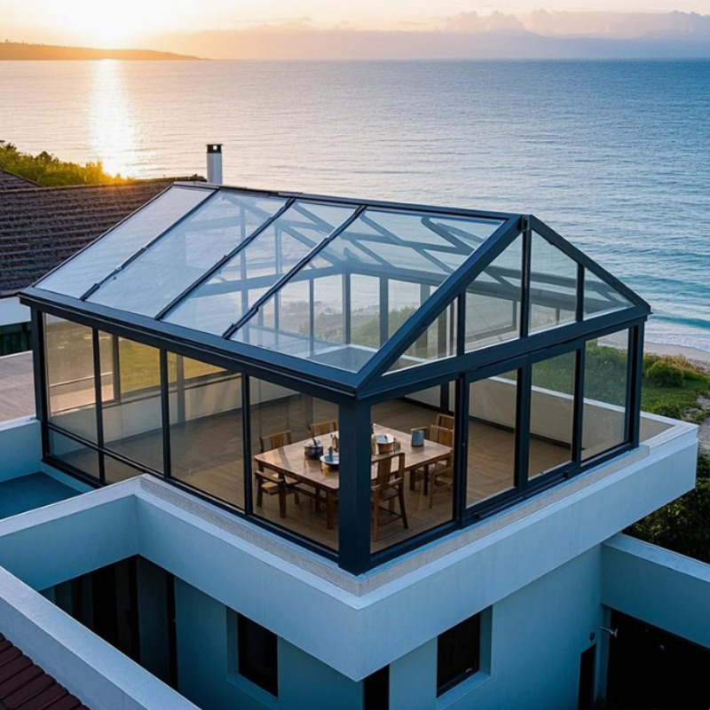 Best Selling Fully Finished Quick Assembly Mobile Sunrooms Prefabricated Glass House Sliding Windows Easy Install Home Solutions