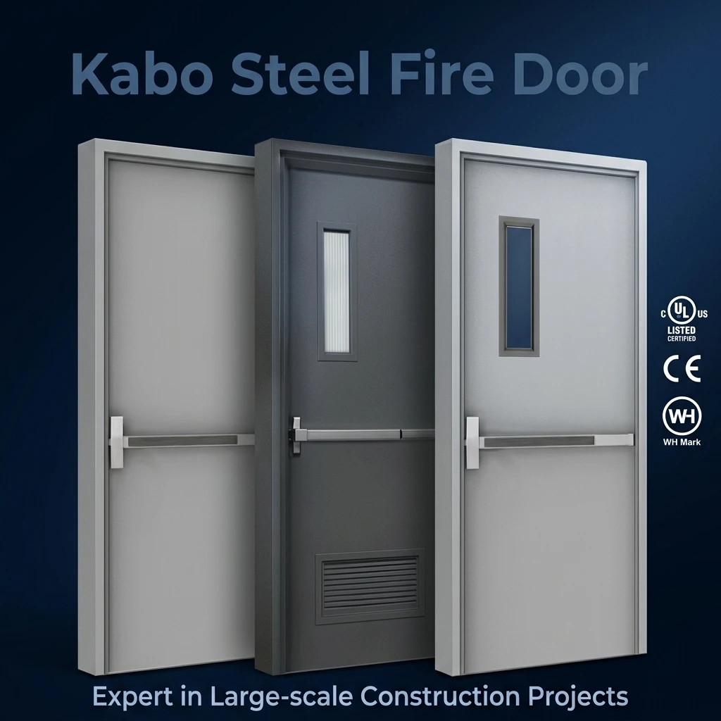 UL Listed Modern Steel Fire Rated Door with Frame Manual Opening Finished Surface for Commercial Use in USA Market