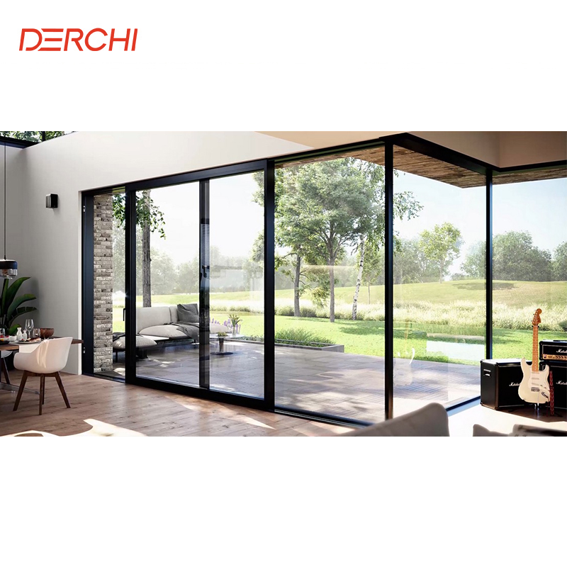 Soundproof Energy Saving Aluminium Sliding Door Price Tempered Glass Patio Glass Sliding Door