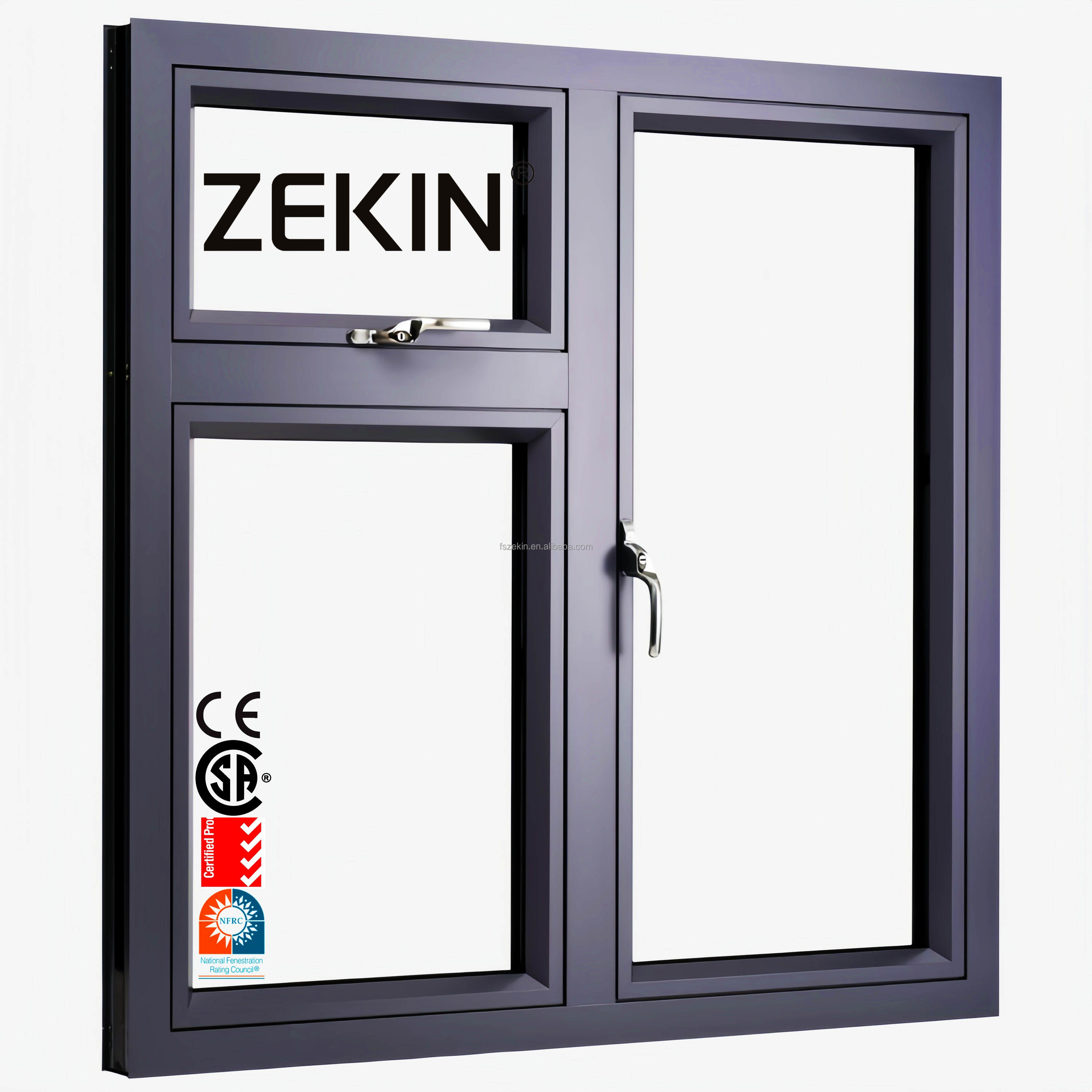 NFRC AS2047 Certification Thermal Break Aluminum Window Engineering Projects Big Glass Panel Awning Window Swing Casement Window