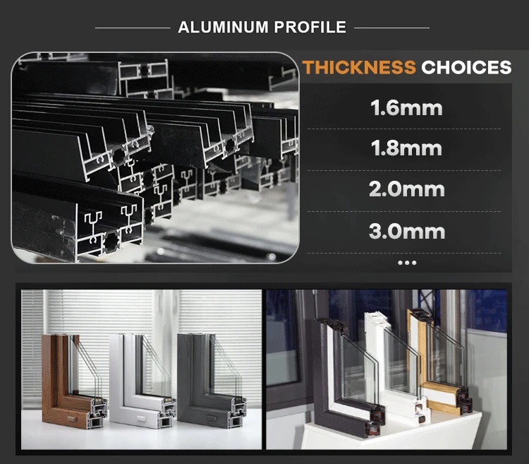 High Quality Aluminum Casement Door Exterior French Doors Laundry Swing Doors Support Customization