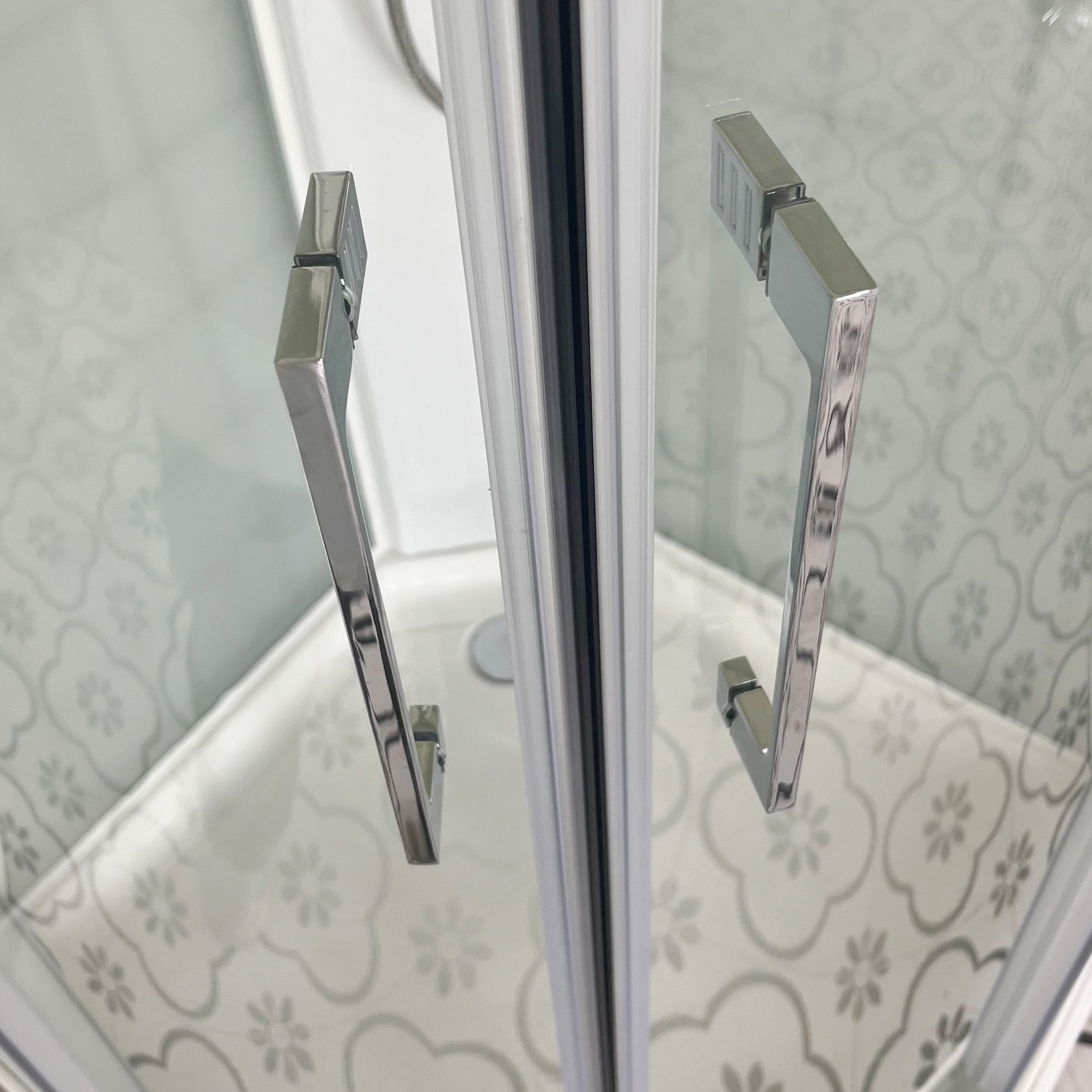 Wholesale Customized Bathroom White Aluminum Alloy Frame Waterproof Double Sliding Tempered Glass Door Complete Shower Cabin