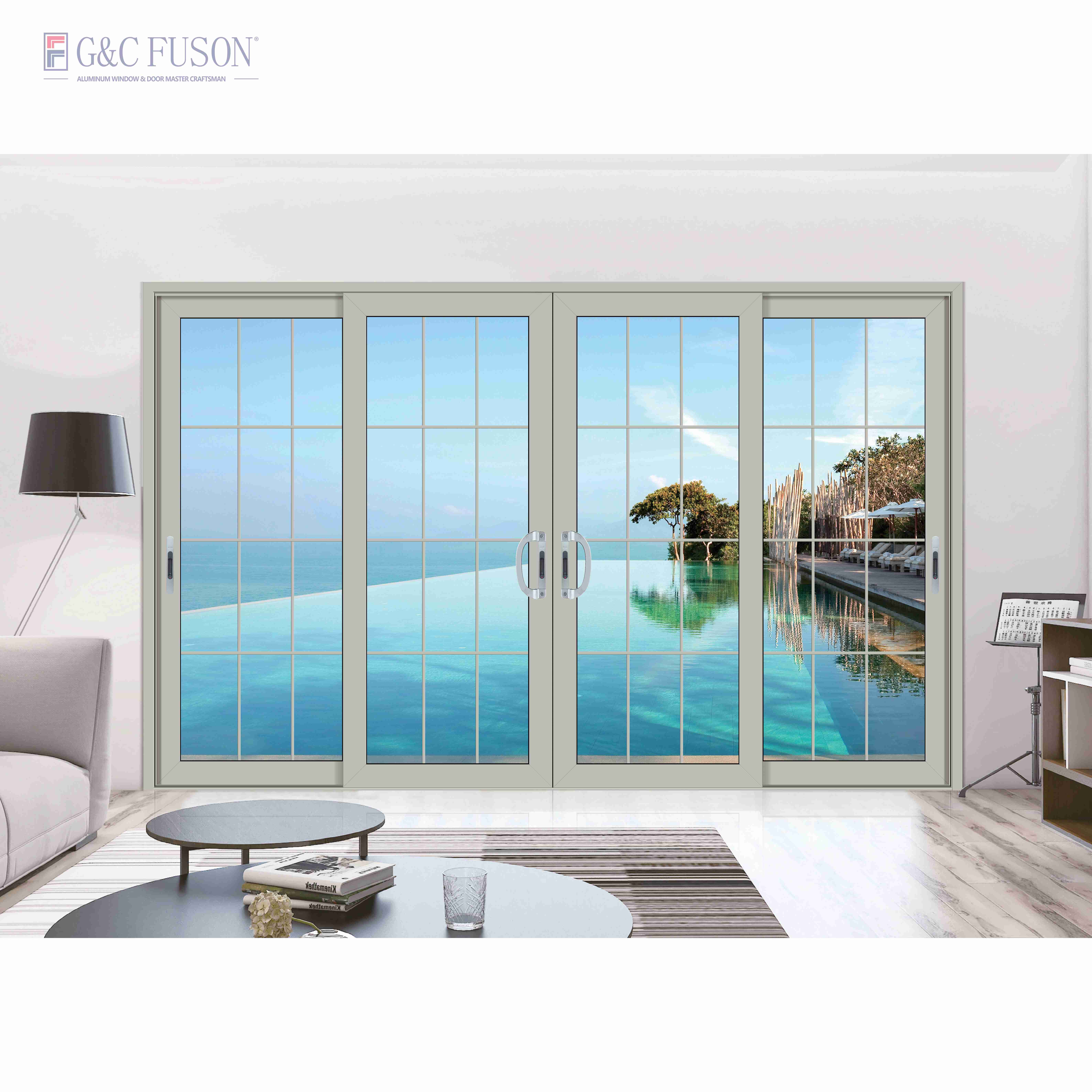 Foshan Aluminum Alloy Sliding Doors Commercial Aluminum Doors Profiles Electric High Quality Glass Sliding Door
