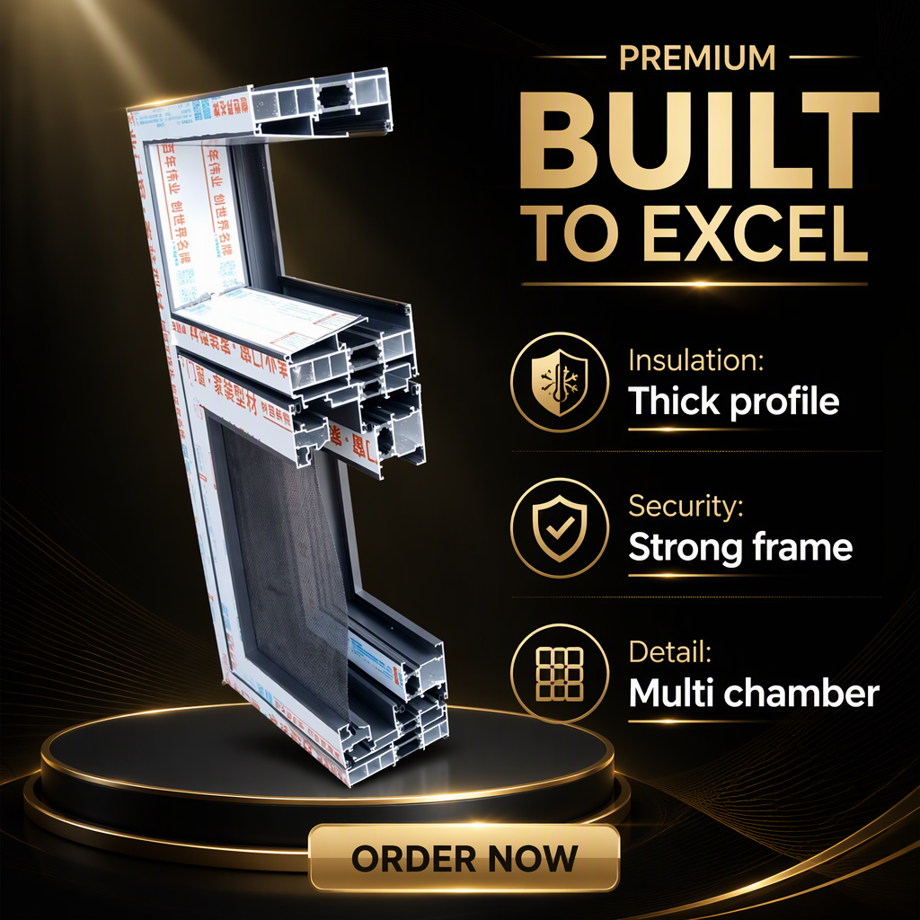 Thermal Break Aluminum Casement Window Sliding Door Panoramic Glass Window Custom Aluminum Window and Sunroom