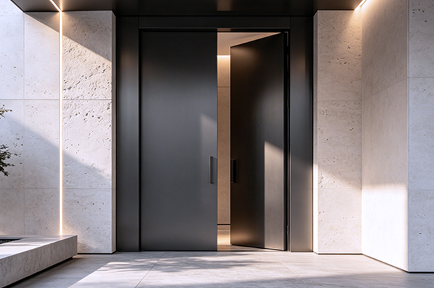 Luxury front door on a family home