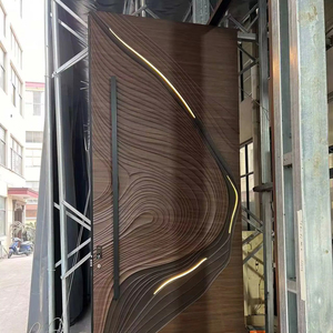 Modern aluminum office entrance door with concealed hinges