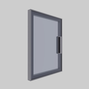MR208 Slim Aluminum Glass Pivot Kitchen Door