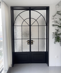 Custom Premium Aluminum French Double Doors Minimalist Modern Design