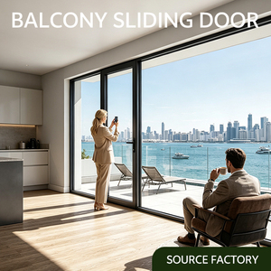 Modern Hurricane Impact Double Tempered Glass French Swing Door Aluminum Frame Villa Entry Sound Proof Thermal Insulation