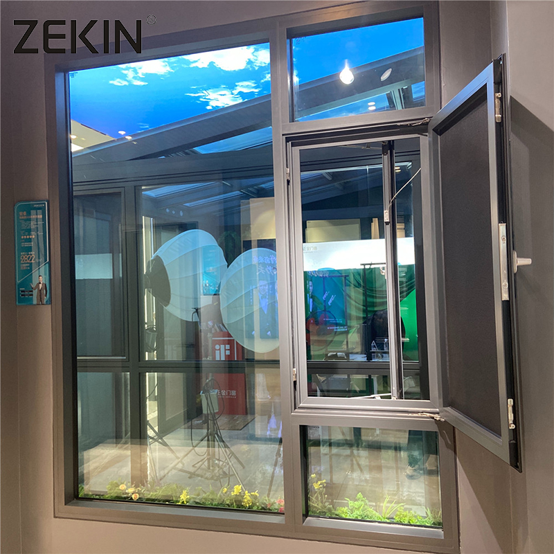 ZEKIN Casement + Tilting Aluminum Windows Double Sound insulation Big Glass Windows