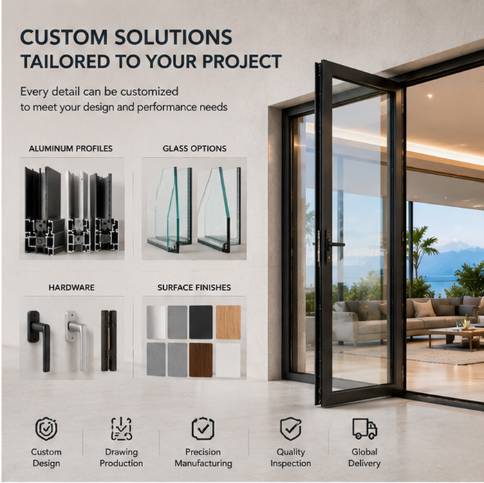 Custom Aluminum Storefront Doors and Windows for Retail Shops, Restaurants, Hotels, Shopping Centers and Commercial Entrances